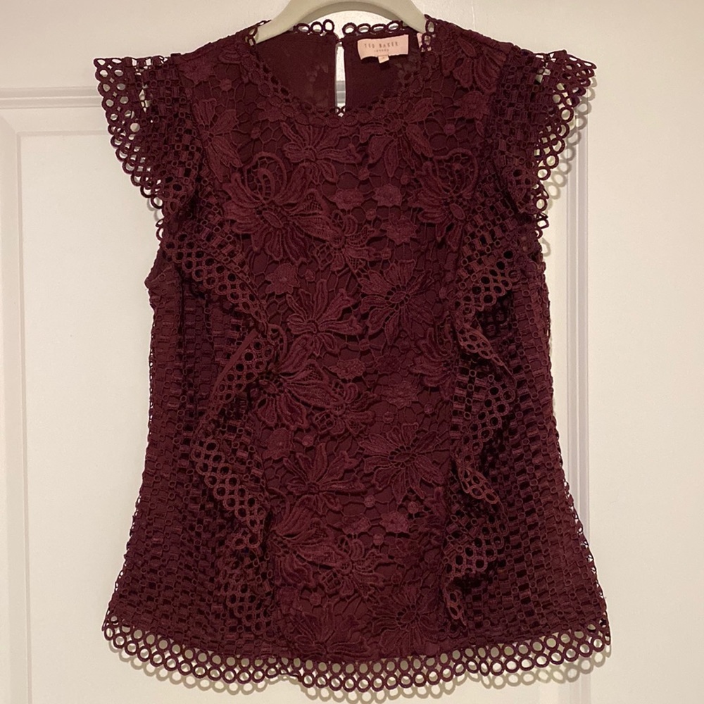 Ted Baker Zania Lace Short Sleeve Top